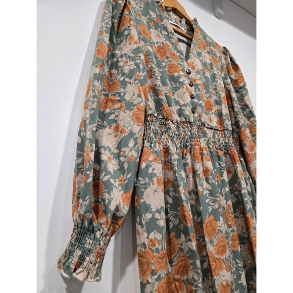 Cupshe Cottagecore Ditsy Floral Peasant‎ Long Sleeve Knee Length Dress M - Picture 5 of 9